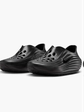 Nike Reactx Rejuvens Black Ventilated Foam Clog w/Gloss Swoosh Size 7W/6M New